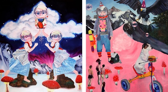 2013-Celestial-Dust-80-x-70-x-2cm-oil-on-canvas-SUPER-FUTURE-KID